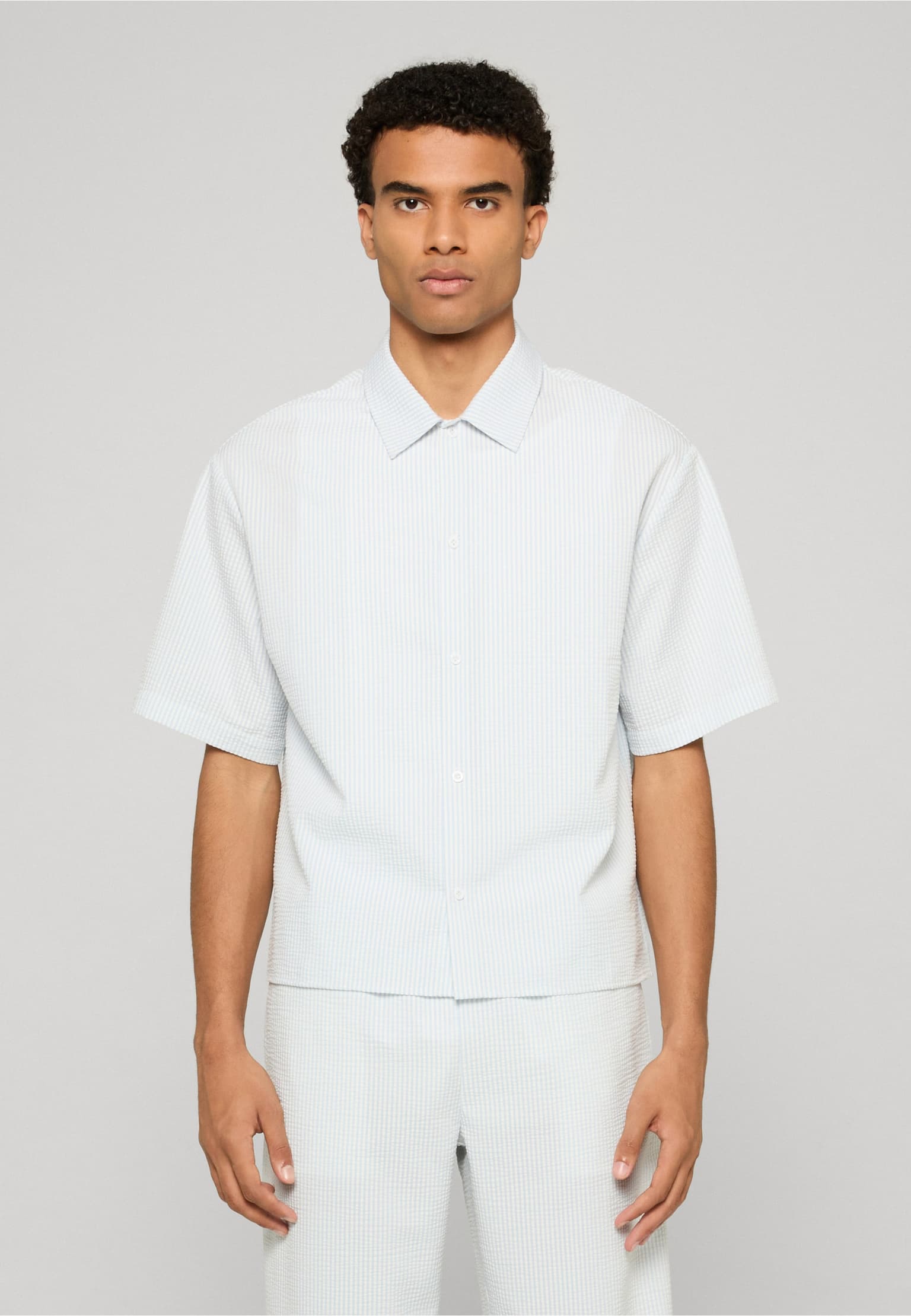 Urban Classics Seersucker Short Sleeve Shirt