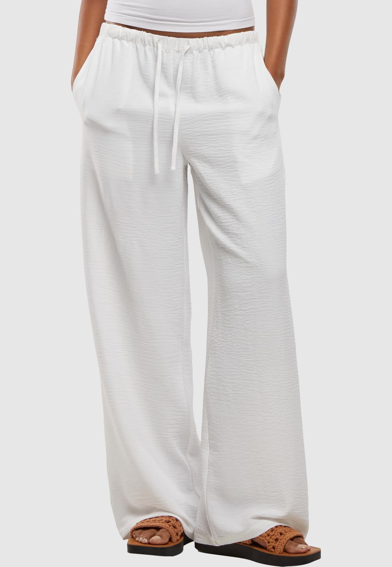 Urban Classics Ladies Structured Wideleg Pants