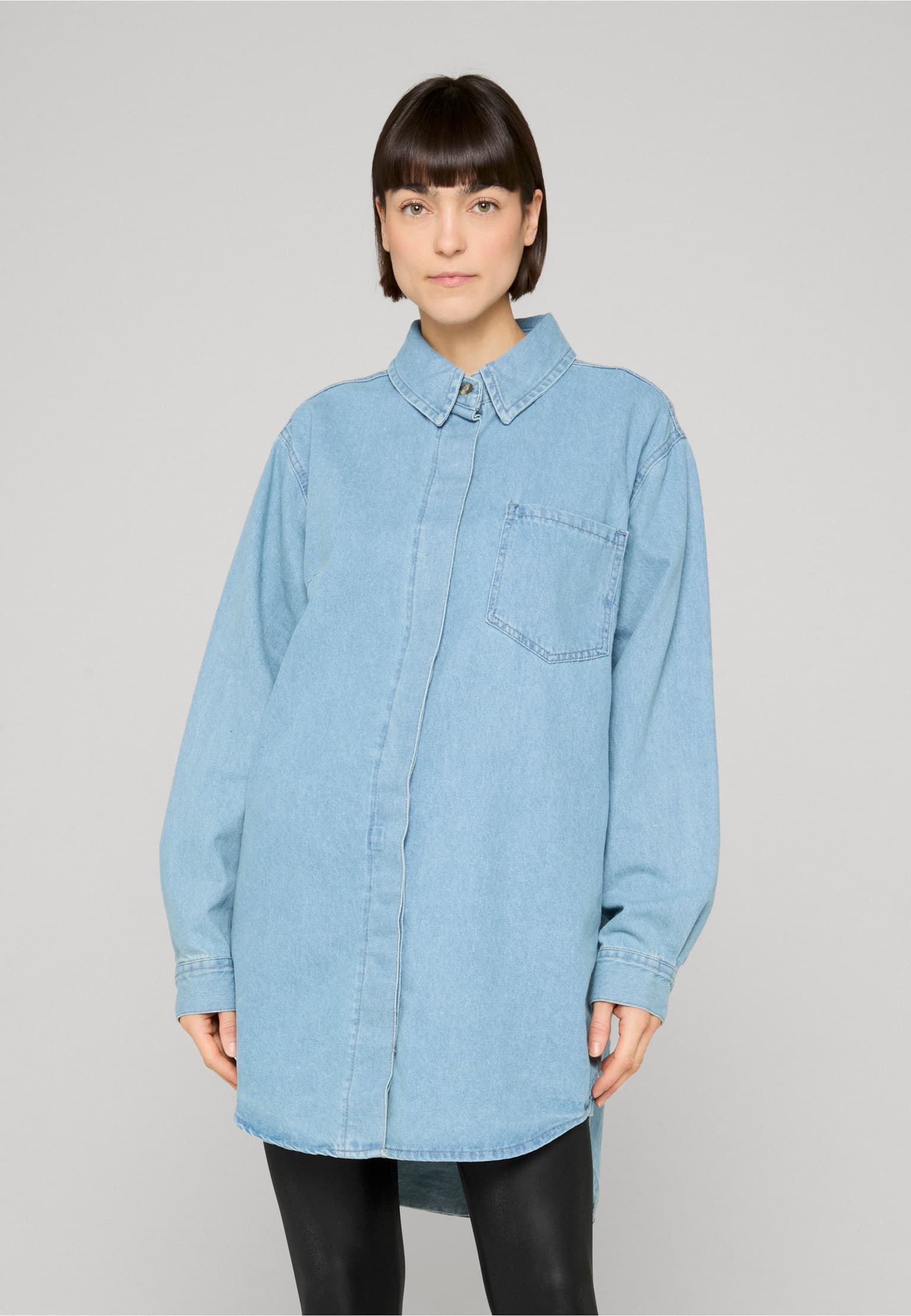 Urban Classics Ladies Oversized Denim Shirt Dress