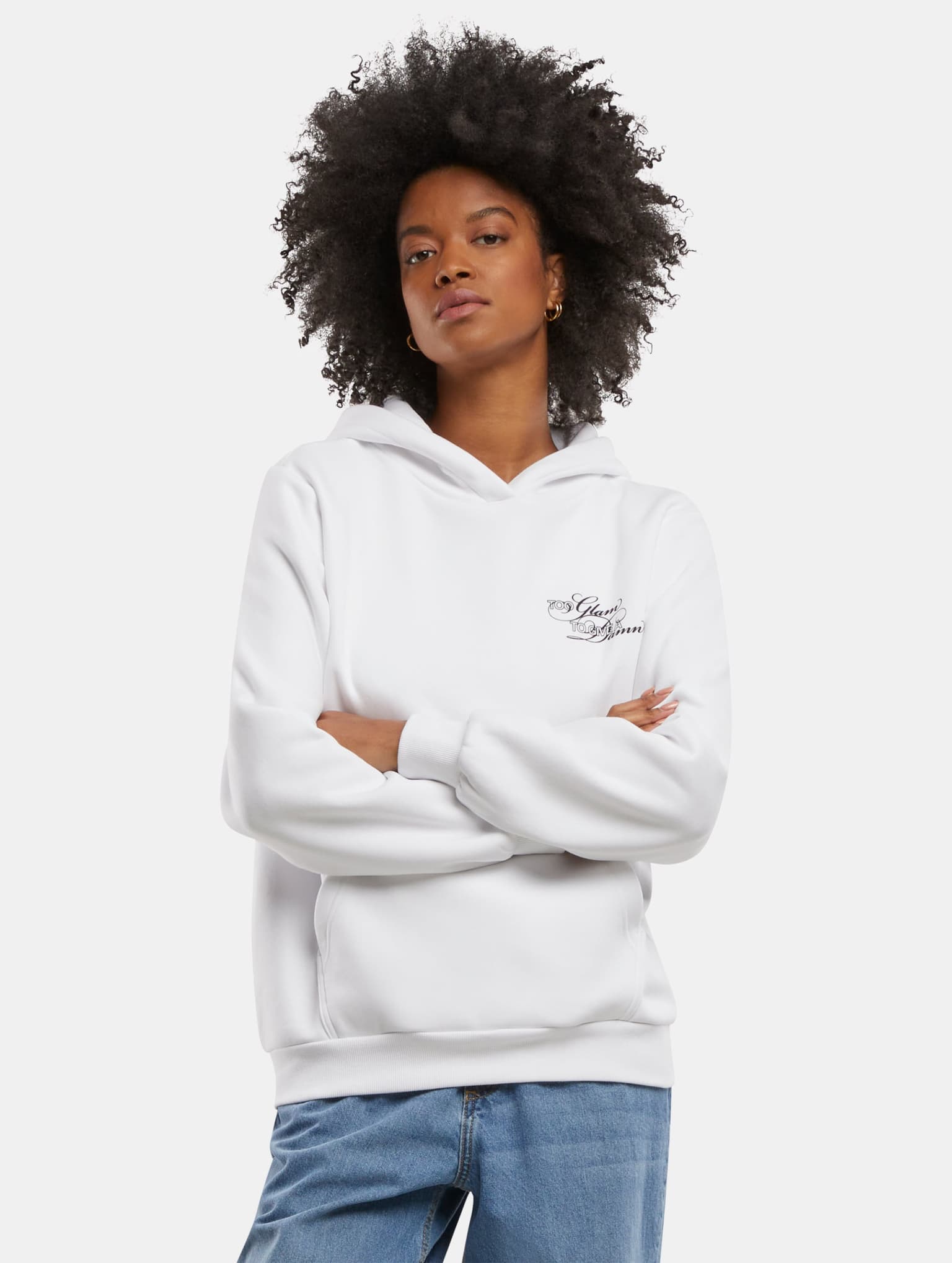 Miss Tee Give A Damn Ladies Fluffy Hoody